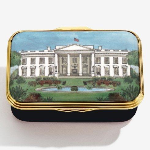 $375.00 The White House in the Summer Enamel Box