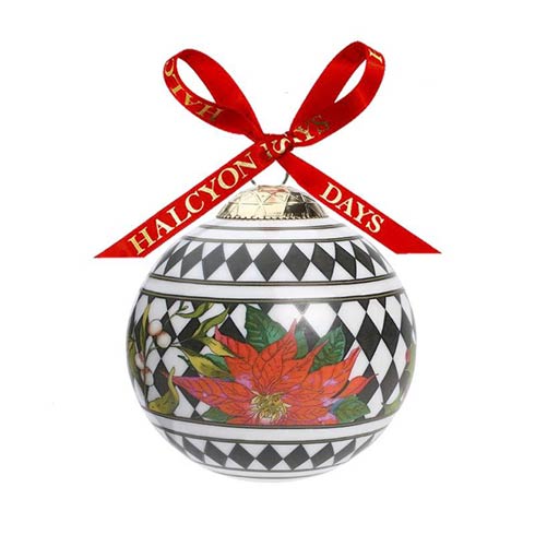 $49.00 Parterre Black with Poinsettia Bauble