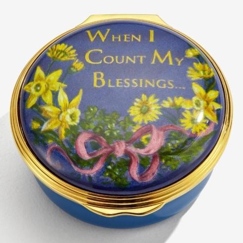 $275.00 " When I Count My Blessings..." Enamel Box