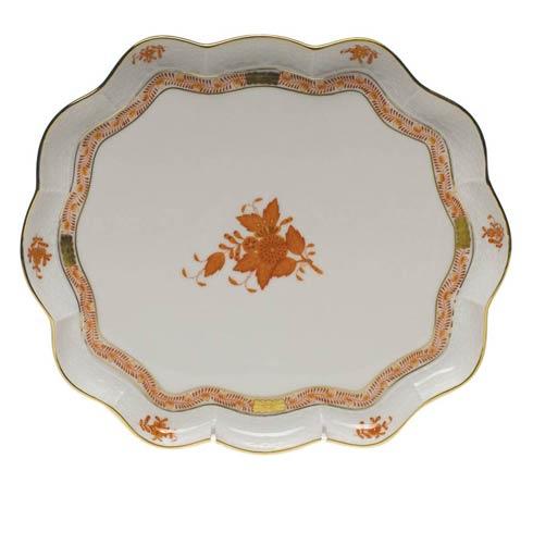 Herend Collections Chinese Bouquet Rust Scallop Tray $350.00