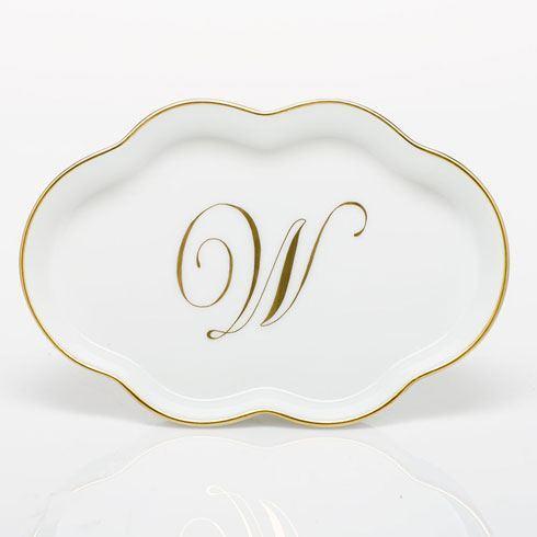 Herend Home Accessories Decorative Dishes Scalloped Tray with Monogram - Multicolor $85.00