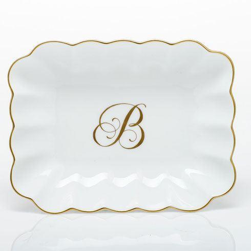 Herend Home Accessories Decorative Dishes Oblong Dish with Monogram - Multicolor $145.00