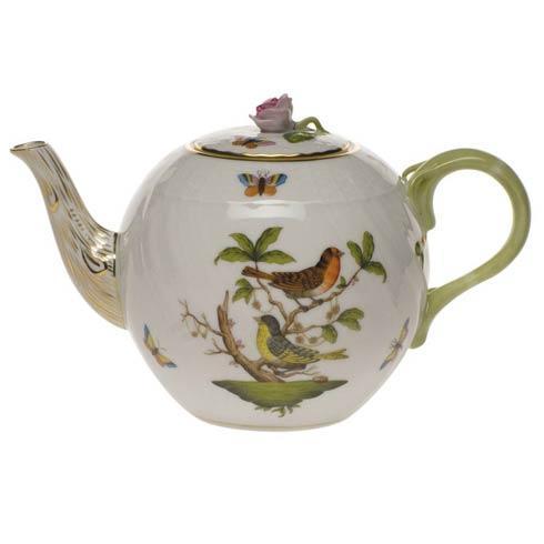 Herend Collections Rothschild Bird Tea Pot W/Rose $400.00