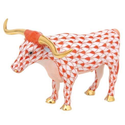 Herend Figurines Cows Longhorn $445.00