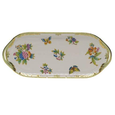Herend Collections Queen Victoria Green Border Sandwich Tray $420.00