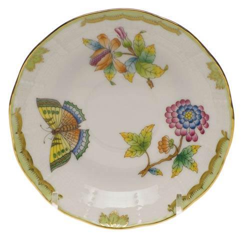 Herend Collections Queen Victoria Green Border After Dinner Saucer $75.00