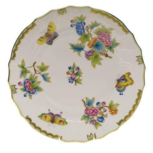 Herend Collections Queen Victoria Green Border Dinner Plate $205.00