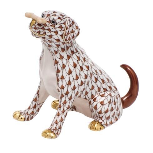 Herend Figurines Dogs Max w/bone  $355.00