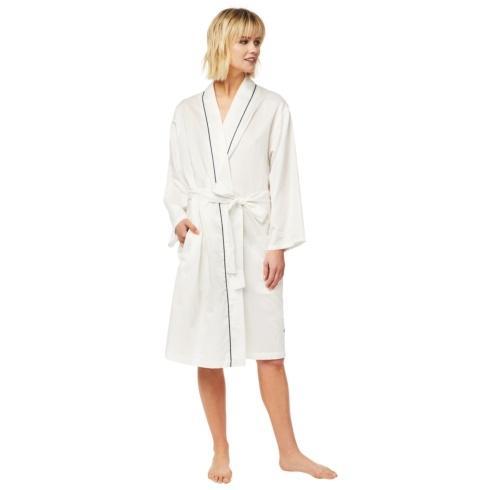 $108.00 Classic White Robe Luxe Pima w/ Trim S/M