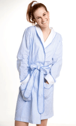 $70.00 Cotton Robe - Blue Stripe - L/XL