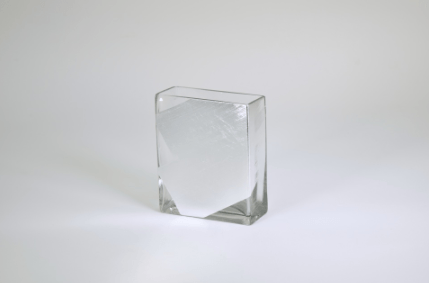 Tamara Childs  Vases - Slash Rectangular Vase - 6"x5"x2.5" - Silver $50.00