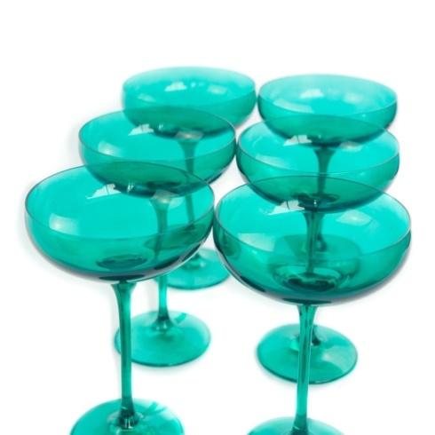$205.00 Colored Champagne Coupe Mixed Set/6