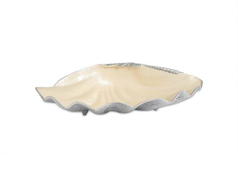 $495.00 Tahitian Clam Shell 25" Bowl Snow