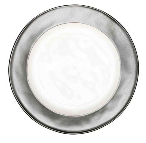 White/Pewter Dessert/Salad Plate image