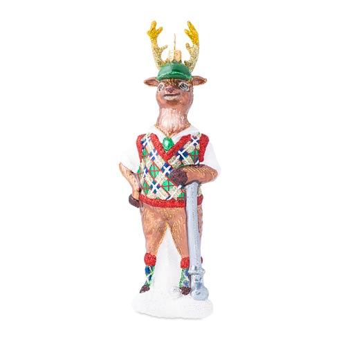 $98.00 Country Estate Reindeer Games Comet the Reindeer Glass Ornament