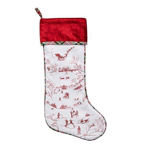 $95.00 Country Estate Winter Frolic Ruby Stocking