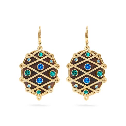 Elizabetta Earrings, Jeweled - $225.00