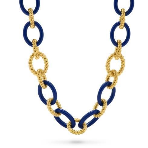 $250.00 Link Necklace, Resin Lapis