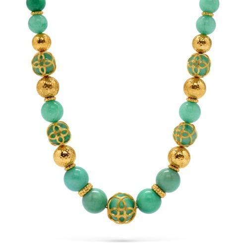 $265.00 Cage Bead Necklace, Green Apple Jade