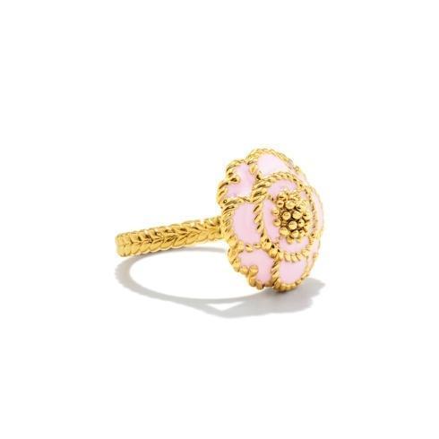 $98.00 Enamel Ring in Pastel Pink -Size 8