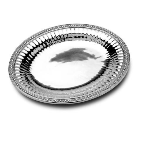 Wilton Armetale  Flutes & Pearls Large Oval Tray $126.99
