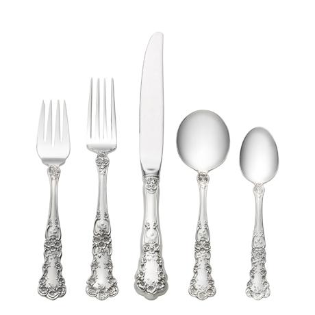 $700.00 5 Piece Dinner Setting with Cream Soup Spoon