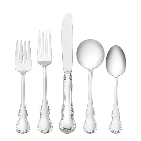 $6,250.00 46 Piece Set, Place Size with Cream Soup Spoon. Service for 8