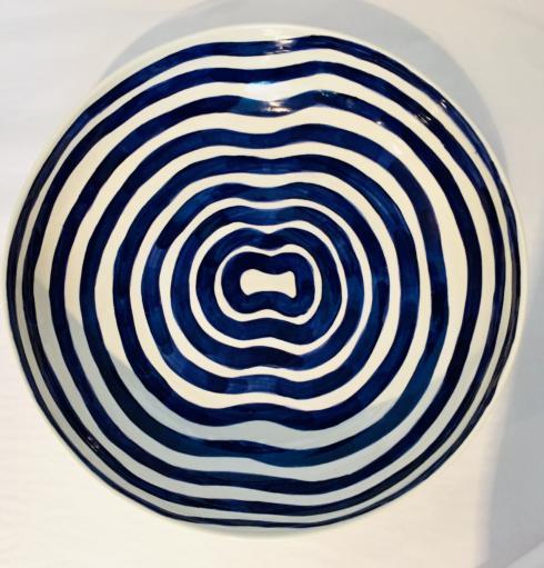 Simple Elegance Exclusives   BLUE & WHITE SWIRL BOWL  $255.00