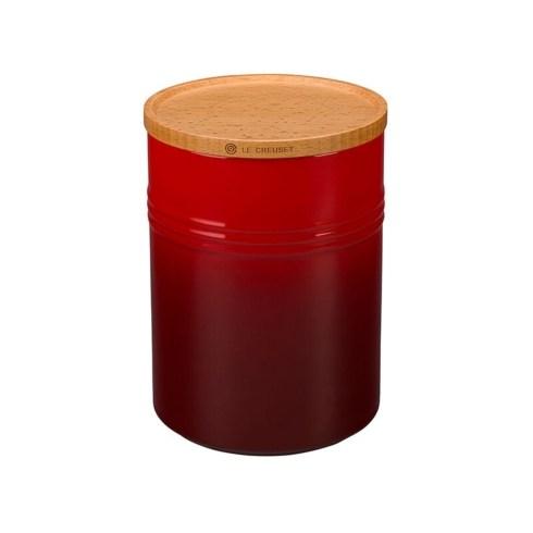 $64.00 Canister with Wood Lid - Cerise