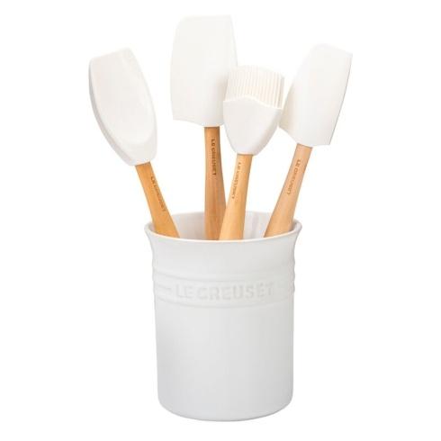 Le Creuset Utensil & Accessories White Craft Series 5-Piece Utensil Set with Crock $65.00