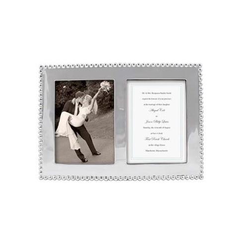 $129.00 Mariposa 5x7 pearls double frame 