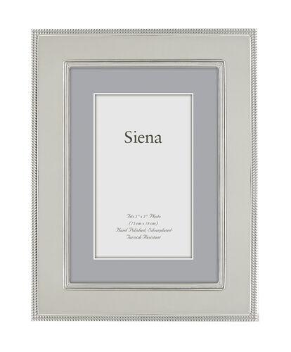 $46.00 Flat Plain Pearl Siena 8X10 Silverplate Frame