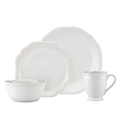 $100.00 White 4-piece Place Setting