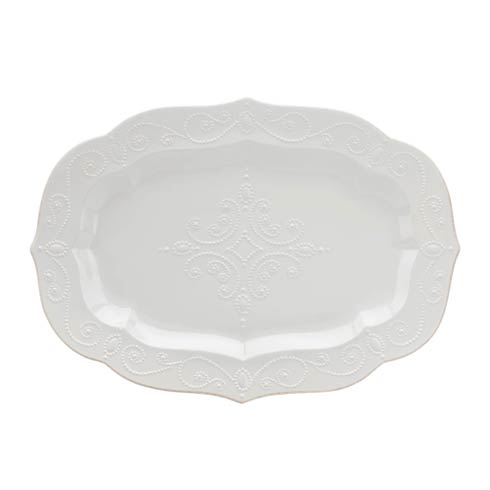 Lenox French Perle White Lg 18.5" Serving Platter $129.95