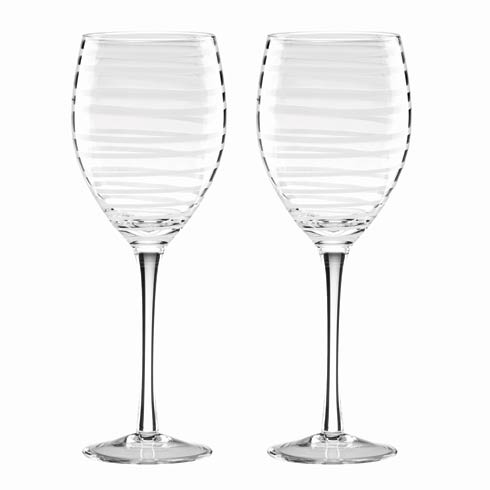 $40.00 White 2pc Wine Glass Set