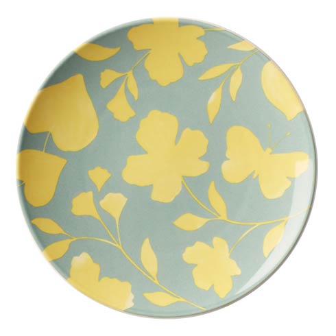 $17.00 Floral Accent Plate - Yellow Flower