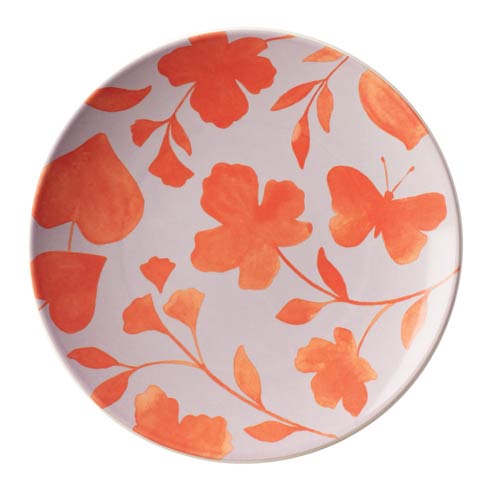 $17.00 Floral Accent Plate - Orange Flower