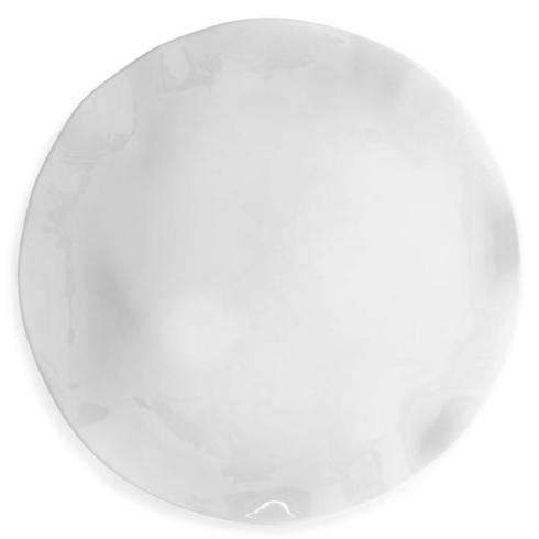Q HOME   Ruffle White Melamine Round Platter $50.00