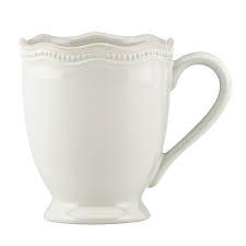 $15.95 French Perle Bead White - Mug