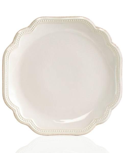 Lawren*s Exclusives   French Perle Bead White Lenox Salad/Accent plate $19.95