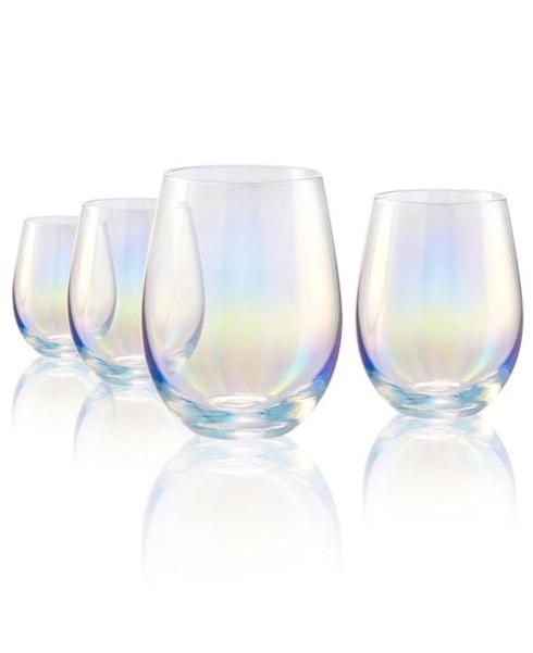 Artland  Luster Set of 4 Stemless Wine Glasses $40.00
