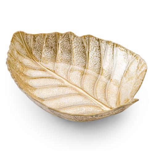 $40.00 15" Gold Leaf Shaped Dish