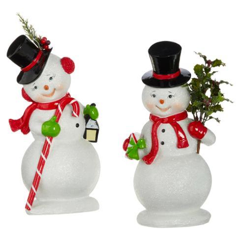 $70.00 Retro Glitter Snowmen Pair