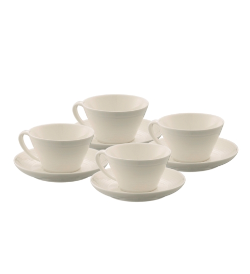 $35.00 Ripple Tea Cup and Saucer Set of 4