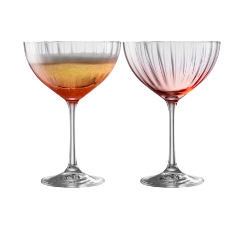 $30.00 Erne Blush Cocktail Saucer/ Champagne Coupes Set of 2