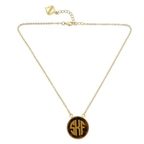 $43.00 Monogram Tortoise Baby Soft Chain Necklace