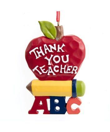 $8.00 Thank You Teacher Apple Ornament