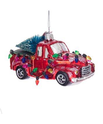 $18.00 Truck with Tree & Twinkle Lights Ornament