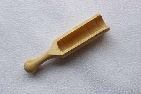 $15.00 Wood salt spoon - Roger Orfèvre  