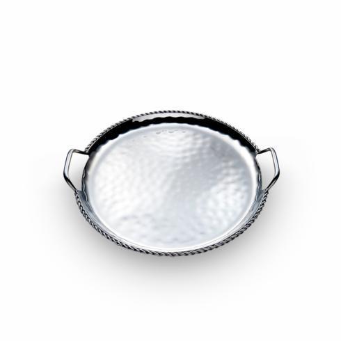 Paloma Round Tray w/Braided Wire and Handles 16½" D - $255.00